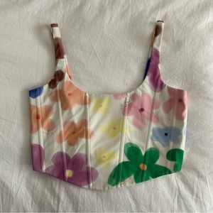 With Jean Cindy Corset, Viola Tricolor, Medium